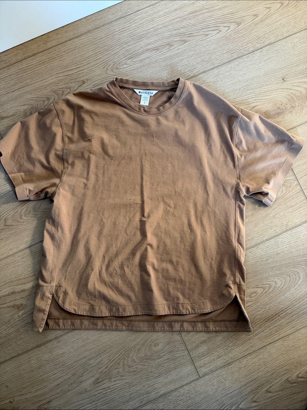 Athleta Womens Brown Crew Neck T-Shirt